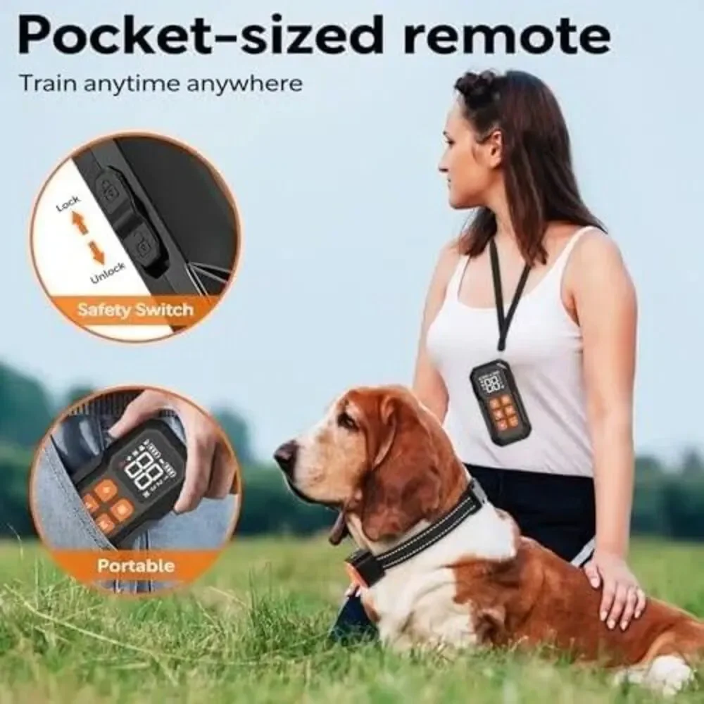 New 2 In 1 Wireless Electric Fence Remote Dogs Shock Training Collar Pet Trainer